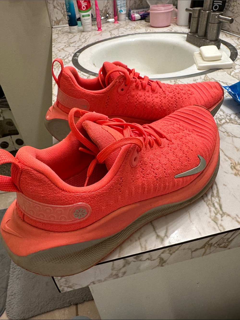 Nike Women’s Sneakers Coral/Orange Knit Trainers